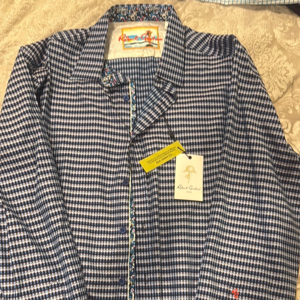 Robert Graham Blue Checkered Men's Shirt